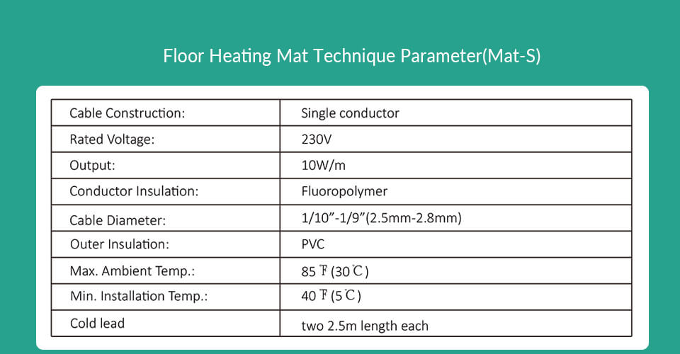Technique-Parameter-of-floor-heating-Mat